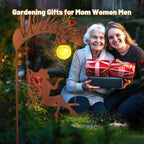 HONGLAND Solar Garden Lights Outdoor Decor, Solar Fairy Lights Outdoor Moon Decor, Housewarming Ornaments for Patio, Lawn, Yard, Pathway - Unique Gardening Gifts for Women Mom Grandma