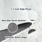 Soft Fluffy Rug for Living Room, 4x6 Cream White Shag Area Rug for Bedroom Living Room, Non-Slip Fuzzy Carpet for Girls Boys Kids, Throw Rugs for Dorm, Modern Home Decor Aesthetic