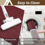 COSY HOMEER-Door-Mat 36"x60" Non Slip Absorbent Entryway Rugs Dirt Trapper Doormats Washable Entrance Mats Low Pile Welcome Floor Mat for Front Back Door and Entry Mats,Red