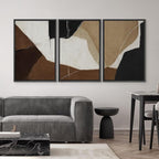 SIGNWIN Framed Canvas Print Wall Art Modern Abstract Neutral Tone Minimalist Geometric Photography Modern Art Minimalist Black and White for Living Room, Bedroom, Office - 16"x24"x3 Black