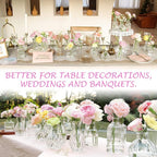 Bud Vases in Bulk 24, Small Glass Vase for Centerpieces, Vintage Vases for Decor, Mini Clear Single Flower Vase Bulk for Wedding Decor Rustic Decorative Christmas Vases Set Home Table Decorations