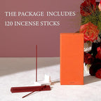 Rose Incense Sticks - 120 Natural Sticks for Relaxation & Air Purification | Perfect Home Fragrance with Natural Rose Aroma