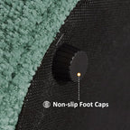 VANOMi Multi-Functional Boucle Ottoman, Vanity Stool Chair, Sturdy Wooden Footstool, Suitable for Living Room, Bedroom, and Entryway, Without Installation, Green