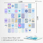 Minimalist Wall Art for Blue Room Decor Aesthetic, 50pcs Danish Pastel Collage Kit Aesthetic Pictures, Posters, Matisse Posters and Dorm