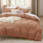 Bedsure Taupe Duvet Cover Twin/Twin XL Size - 2 Pieces Prewashed Cotton-Like Extra Soft Bedding Set, Includes 1 Twin Duvet Cover 68x90 Inches with Zipper Closure & 1 Pillow Sham, No Comforter
