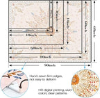 Fowocu Boho Floral Mandala Tapestry for Bedroom Aesthetic Watercolor Bohemian Flower Wall Tapestry Brown Beige Hippie Indian Tapestries Wall Hanging for Living Room Dorm Decor 60 x 44 Inch