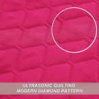 Exclusivo Mezcla Reversible Twin Quilt Bedding Set with Pillow Sham, Lightweight Quilts Twin Size, Soft Bedspreads Bed Coverlets for All Seasons - (Hot Pink, 68"x88")