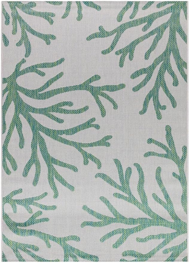 Keen Home Design Terrace Outdoor Area Rug - 4x6 Washable Indoor/Outdoor Rug for Patio, Kitchen, Balcony, Beach, Garden, Deck and Porch, Size: 3'10"x5'7"