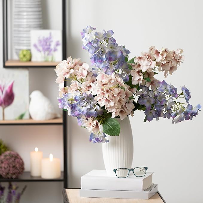 Sullivans Ceramic Textured White Vase, 9" Tall Flower Vase for Modern Home Décor, Minimalist Decoration for Shelf and Table, and Centerpiece, Living Room, Bedroom, Kitchen, and Office Décor (CM3115)