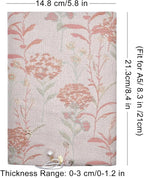 BLBMH A5 Book Covers for Paperbacks Book Cover Fit for 5.5x8.3 inch Adjustable Book Sleeve Cover for A5 Diary Books Fabric Softcover Protector for Notebook - Dandelions Pink