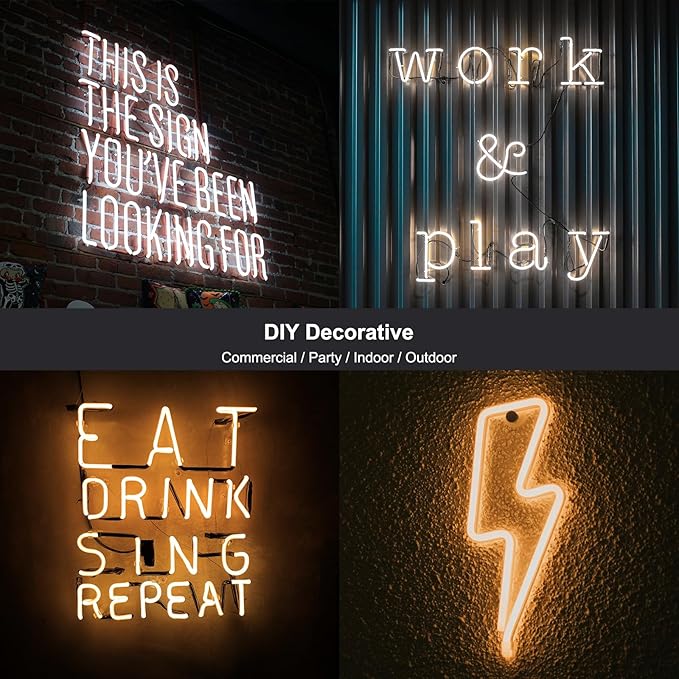 Outdoor Led Strip Lights, IP67 Waterproof Tunable Warm White Lights 3000K-6500K 26FT, RF Remote Control with 24V DC Dimmable Neon Rope Lights for Kitchen Bedroom Indoor Outdoor Decoration