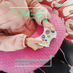 Professional Gaming Pillow for Lap; Arm Rest Pillow Gaming Lap Pillow with Crochet Support - Eliminate Pain in Gaming (Rose Red)