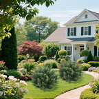 Artificial Topiary Cedar Tree 28 inch Faux Little Bush Cedar Tree UV Resistant Shrub Potted Artificial Plant for Outdoor Indoor Front Porch Garden (2 Pack)