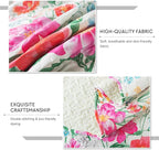 Travan Floral Quilt Queen Quilt Set, Ultra Soft Reversible Queen Quilt Bedding Set with 1 Quilt Set and 2 Shams Red Flower Quilt for All Season, Coreopsis-Red, Queen