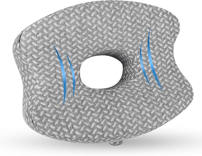 Knee Pillow for Side Sleepers, Knee Pillow - Soothing Pain Relief for Sciatica, Back, HIPS, Knees, Joints Pain, Memory Foam Leg Pillow Pregnancy Pillow Removable and Washable Cover (Grey)