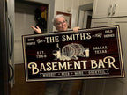 Tailored Canvases Custom Bar Sign - Personalized Basement Bar Decor, Lounge Canvas Wall Art for Man Cave, Kitchen, Pub & Diner, Rustic Home Bar Sign, Ready-to-Hang, Unique Printable Art