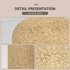 Wimarsbon Decor Round Pouf Ottoman Single Strand Paper Rope Pouf Footrest, Foot Stool, for Bed Room Living | Room | Accent Seat (Brown Paper Rope