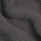 MakeMake Organics Organic Throw Blanket GOTS Certified Organic Cotton Blanket Knit Couch Bed Fall Colors Soft Neutral Cotton Throw Blanket Large (50x60, Charcoal Grey)