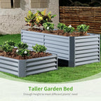 Land Guard 6×3×2ft Galvanized Raised Garden Bed, Planter Boxes Outdoor, Raised Garden Beds Outdoor for Vegetables, Flowers, Herbs, 269 Gallons, Modern Gray…