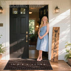 Yimobra Welcome Mat Outdoor Indoor, All-Season Waterproof Front Door Mat Outside Entrance, All-Weather Heavy Duty Non-Slip Doormat, Low Profile Porch Patio Entrance Mats, 60x36, Brown