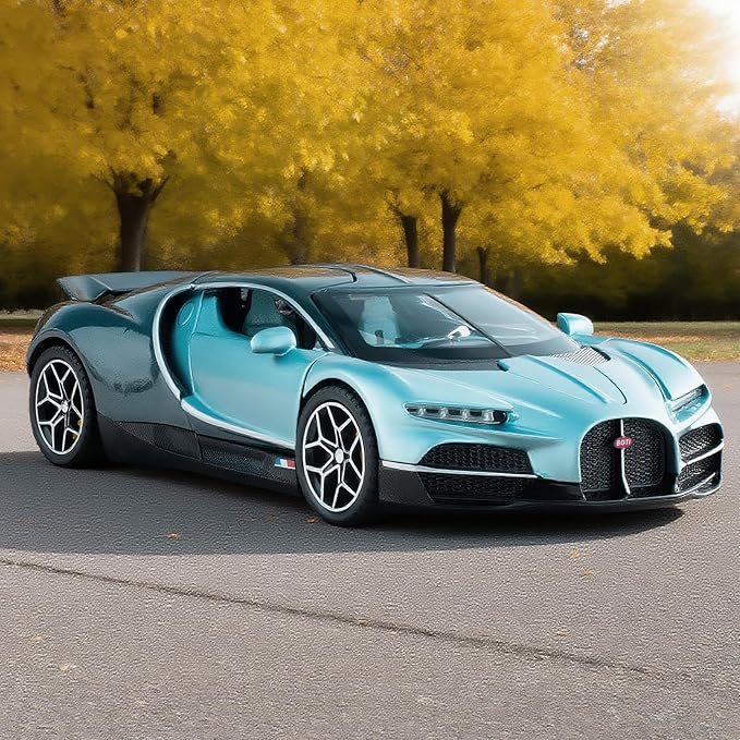 Car Toys for Boys 1 32 Diecast Cars Collectibles Car Model Kit,Metal Toy Car for Boys and Girls,Pull Back Cars with Lights and Sounds,Cars for Kids Ages 3-5（Blue）