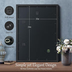 VCK 20x28 Poster Frame Set of 3 - Black, Textured Exclusive Solid Wood Picture Frames, Wall Hanging