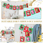 Janlaugh 100 Pcs Paper Photo Frames 4x6 Paper Frame with 100 Clip 10 String Kit DIY Hanging Cardboard Photo Holder Back to School Wall Decor Wedding Home(Red, Green)