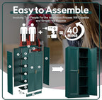 71" Storage Cabinet, Metal Pantry Cabinet, Kitchen Pantry Storage Cabinets with Doors and 4 Shelves, Cabinets for Laundry Room, Living Room, Dinning Room, Assembly Required, Green