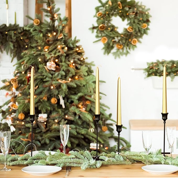 Candlestick Holders Black, 9 Packs Taper Candle Holder for Candlesticks, Candle Sticks Holder Decor for Home Decor