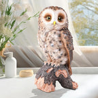 WONDER GARDEN Owl Statue Decor, Outdoor Resin Owl Figurine Sculpture for Home Porch Patio Lawn Yard Decorations or Housewarming Gifts