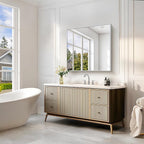 Silver Bathroom Mirror for Wall, 30x30 Inch Rectangle Mirrors with Metal Frame, Modern Vanity Wall Mirror Decor for Bathroom Living Room, Entryway Hangs Horizontal or Vertical