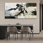 TAIJXAGSG Large Wall Art For Living Room Cool Robot Modern Minimalist Abstract Wall Art Canvas Painting Prints Black White Canvas Art Wall Decor Picture For Bedroom Office Home Wall Decor 29"X58"