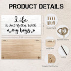 Life is Just Better with My Boys Picture Frame Photo Holder for Wall, Boy Mama Gifts, Christmas Birthday Gifts for Mom, Mom of Boys Hanging Photo Display