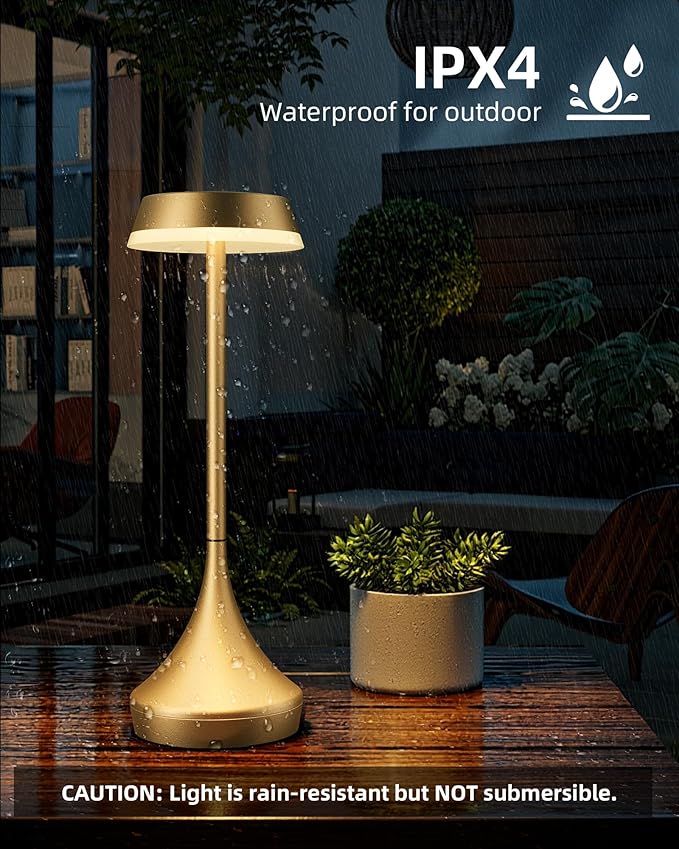 EZVALO Set of 2 Cordless Table Lamps, Rechargeable 6000mAh Battery Operated Lamp,3 Color & RGB Color Changing Stepless Dimming Outdoor Table Lamp for Dinner/Patio/Living Room/Restaurant/Bar