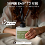 Soul & Scents Reed Diffuser Set – Pineapple | 7.43 oz Refillable Scented Oil with 6 Fiber Sticks | Long-Lasting Home Fragrance & Air Freshener for Bedroom, Bathroom, Office | Gift & Décor Piece