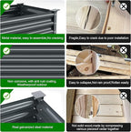 Land Guard Galvanized Raised Garden Bed with Legs, 48×24×32in Large Metal Elevated Raised Planter Box with Drainage Holes for Backyard, Patio, Balcony, 400lb Capacity(Grey)……