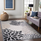 Beverly Rug Outdoor Rug 9x12 Large Modern Floral Tropical Area Rugs for Indoor and Outdoor Patio Easy to Clean Non Shedding Living Room Porch Garden Washable Outside Carpet (9 x 12 Beige)