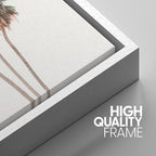 SIGNWIN Framed Canvas Print Wall Art Set Retro Vintage Pastel Tropical Island Beach Nature Wilderness Photography Modern Art Landscape Relax/Calm for Living Room, Bedroom, Office - 16"x24"x3 White