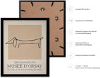 Poster Master Vintage Poster - Retro Minimalist Print - Gift for Artist, Housewarming - Dachshund Dog, Line Drawing, Abstract - Wall Decor for Living Room, Bedroom, 16x20 Black Framed