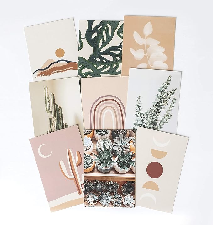 Artivo Boho Wall Collage Kit for Teen Girls, Cute Room Decor, Aesthetic Wall Decor Pictures, Boho Wall Art Prints Bedroom Decor, Posters for Room Aesthetic, Dorm Collage Photos 50 Set 4x6 inch