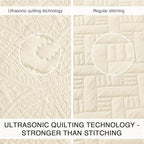 Love's cabin King Size Quilt Bedding Set Beige Bedspreads - Bed Summer Lightweight Bedspread Comforter - Coin Pattern Bedding Coverlet for All Season - 3 Pieces (1 Quilt, 2 Pillow Shams)