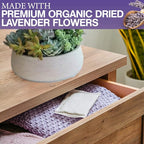 Lavender Sachet for Dryer, Naturally Scented Luggage Sachets, Closet & Drawer Fragrance, Freshens Laundry, Shoes, Gym Bags, Cars & Sweater Storage w/Premium Extra Flowers, Grown in USA (6 Pack)