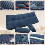 Headboard Wedge Pillow with 2 Pack Neck Roll Pillow Large Headboard Pillow King Wedge Pillow Headboard Soft and Supportive Bed Rest Reading Pillows for Sitting in Bed with Removable Cover