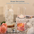 12pcs Glass Cylinder Vases for Centerpieces | 8 Inch Clear Flower Vase for Wedding Decorations, Floating Candle vases for Dinner Table, Bridal Shower, Office Home Décor