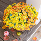 Daisy Artificial Flowers for Outdoors Summer Fall Decoration, 6 Bundles Fake Mums Silk Flowers for Outside Look Real UV Resistant Fake Plants Faux Flowers for Planter Front Door Home Indoor Porch, Mix