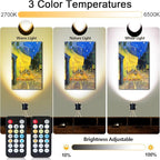 Spot Lights Indoor Floor Lamp, 6W Uplighting Indoor with Remote, Dimmable & Timer & 3 Color Temperatures, 2700K to 6500K Floor Can Lights for Plants Pictures Corner Ambient Lighting, 2 Pack