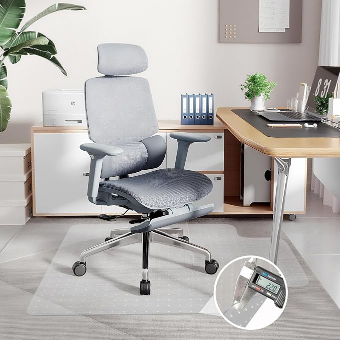 Heavy Duty Chair Mat for Carpet,36"x48",2.2mm,Office Floor Mat for Carpeted Floors,Under Desk Mat for Low Pile Carpet,Mat for Office Chair on Carpet