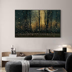 SIGNWIN 30"x60" Extra Large Framed Wall Art Magical Firefly Forest at Twilight, Enchanted Nature Scene for Home Living Room Bedroom Decor (Frame Assembly Required)
