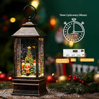 10'' Nutcracker Snow Globe, Musical Christmas Water Lantern with Swirling Glittering Home Decoration and Gift, Battery Operated or USB Powered