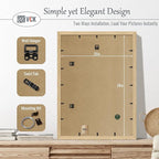 VCK 20x28 Picture Frame Set of 3 - Oak, Natural Solid Wood Poster Frames, Wall Mounting Hanging